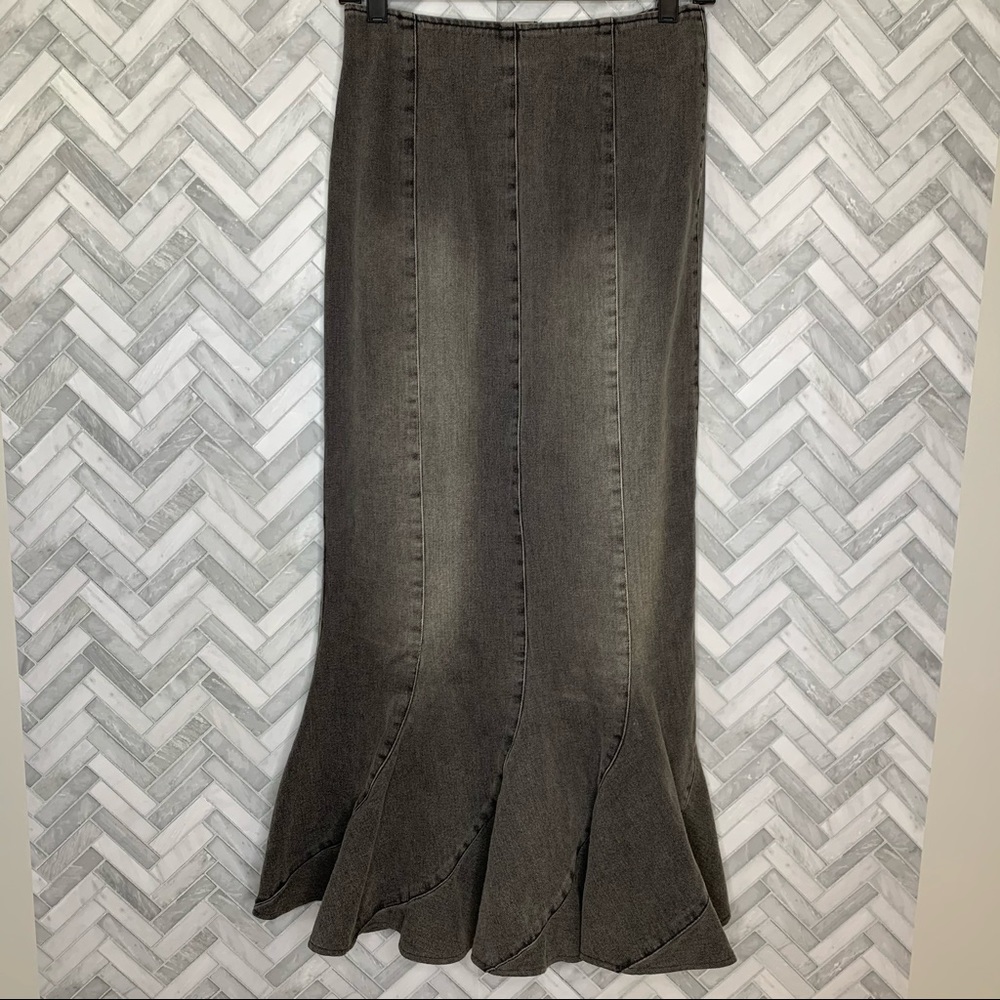 Vintage Newport News Jeanology mermaid jean skirt
